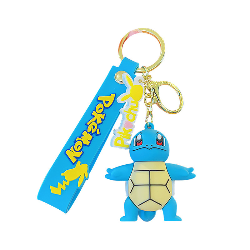 New Pokémon Doll Keychain Cartoon Pikachu Squirtle Handbag Pendant Cute Car Key Chain