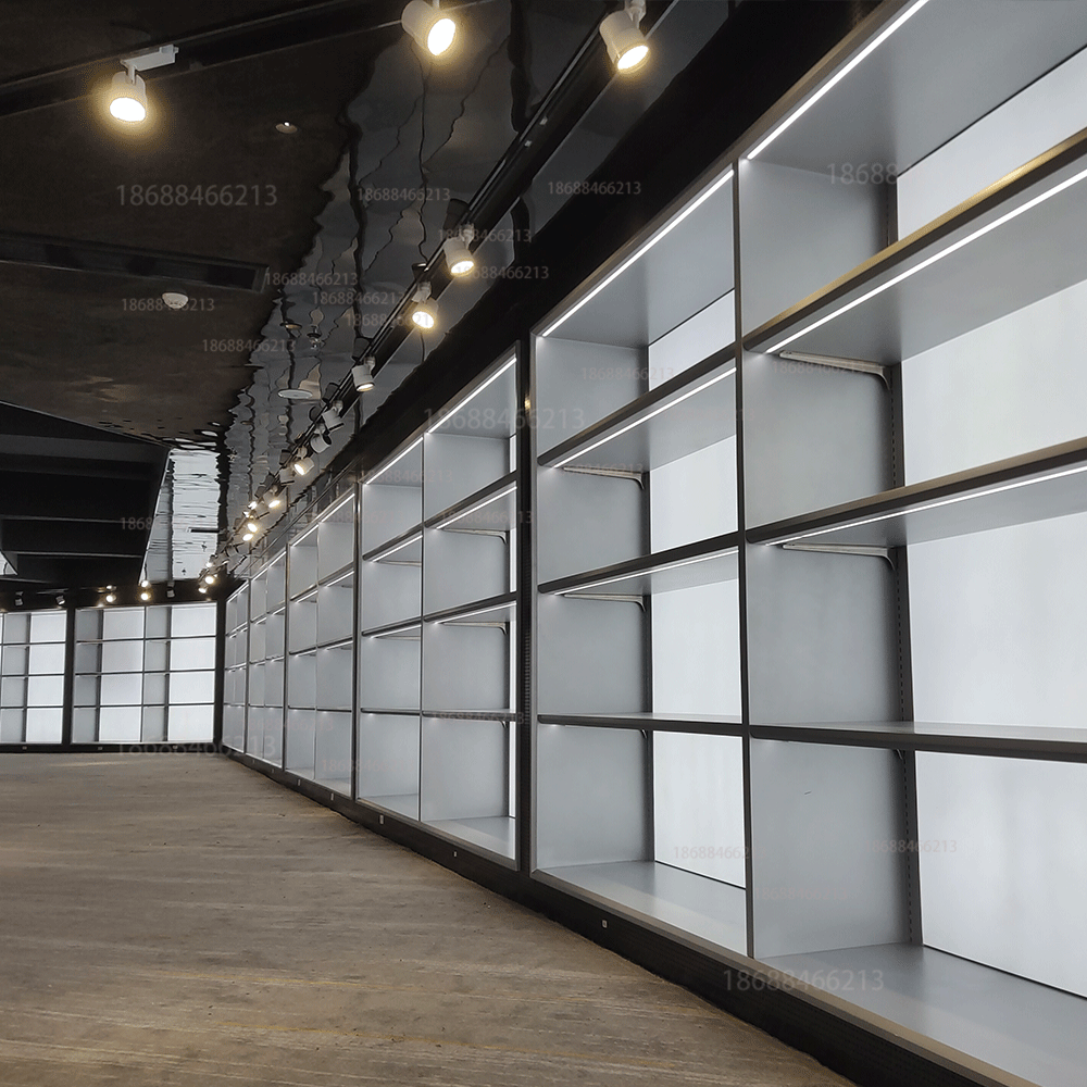 化妆品展示柜烤漆简约护肤品展柜形象柜背柜美容院产品展示柜定制