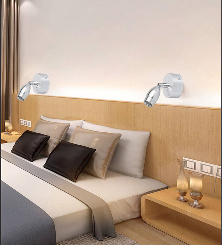 led明装射灯3w 卧室床头阅读壁灯 led房车灯游艇阅读灯