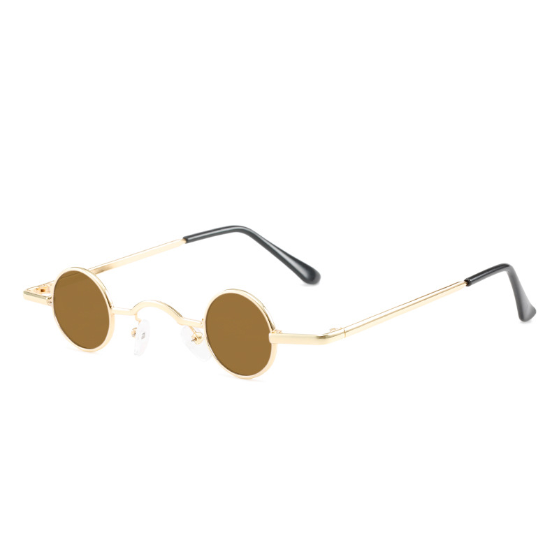 Small Frame round Retro Sunglasses Men's and Women's Mini Small round Rim Prince Glasses Glasses Hip Hop Sunglasses Fashion