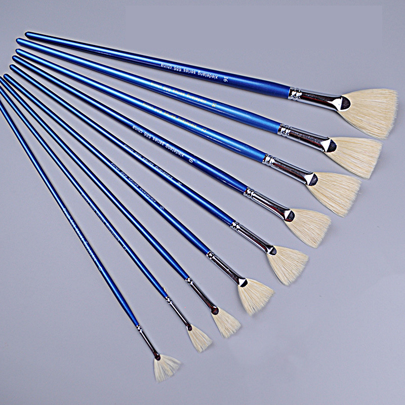 扇形笔 榭得堂686扇形笔 水粉笔单支 油画笔 猪鬃扇形笔鱼尾扇谢