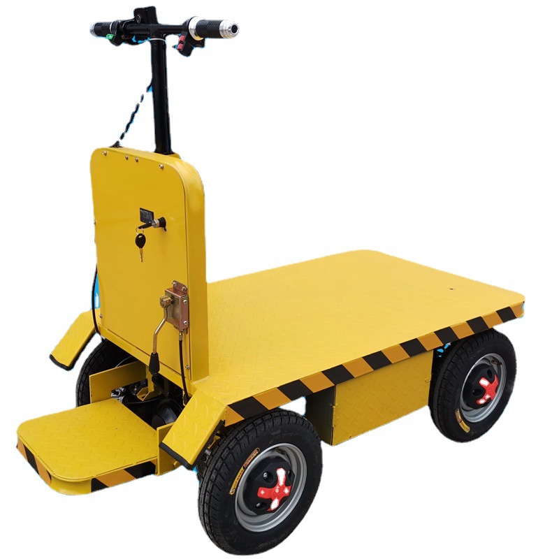 电动平板车手推车搬运车工地农用折叠手拉车载重王升四轮推货车