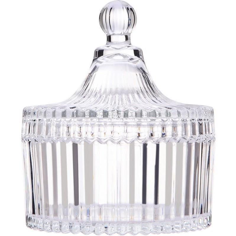 Transparent Light Luxury Toothpick Box Toothpick Holder Home Crystal Glass Creative Personality Floss Storage Box Cotton Box