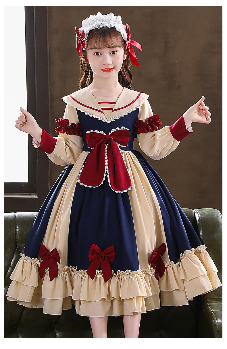 万圣节女童洛丽塔秋装公主裙洋装萝莉塔裙子lolita儿童连衣裙秋冬