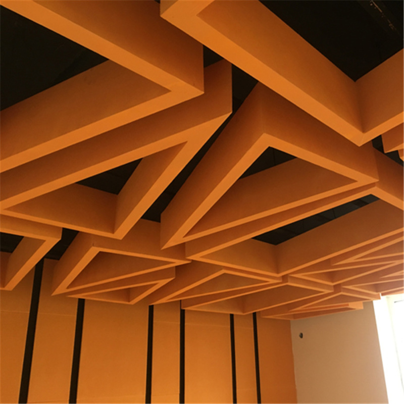 体育馆悬挂天花吊顶装饰空间吸声体吸音材料软包玻纤吸音体