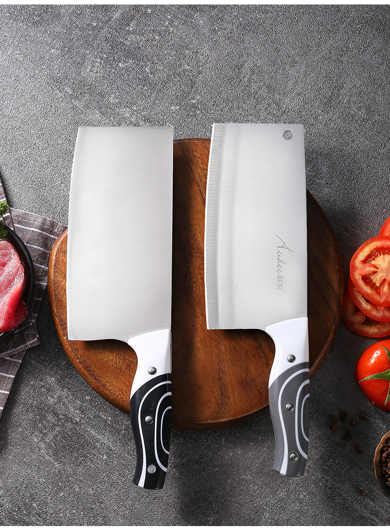 不锈钢菜刀abs塑料双合柄锋利切肉刀厨房刀具斩切刀厨师刀