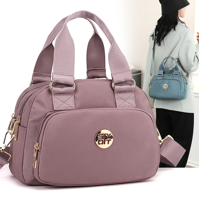Shoulder Bag 2024 New Portable Women's Bag Lightweight Nylon Cloth Bag Urban Simple Messenger Bag