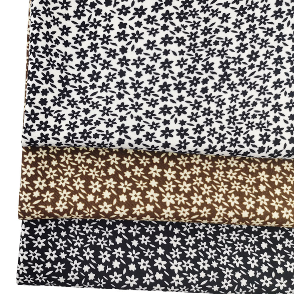 秋冬款碎花印花布 加厚斜纹磨毛印花 女装西装外套短裙印花面料