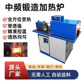 厂家供应中频感应锻造炉 金属热透热墩红冲设备70-90KW小型锻造炉