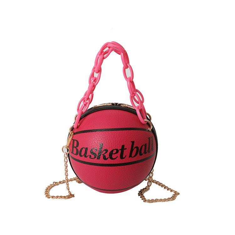Same Style Personality Small round Bag 2023 New Mori Style Soft Girl Fashion One-Shoulder Crossbody Chain Portable Basketball Bag