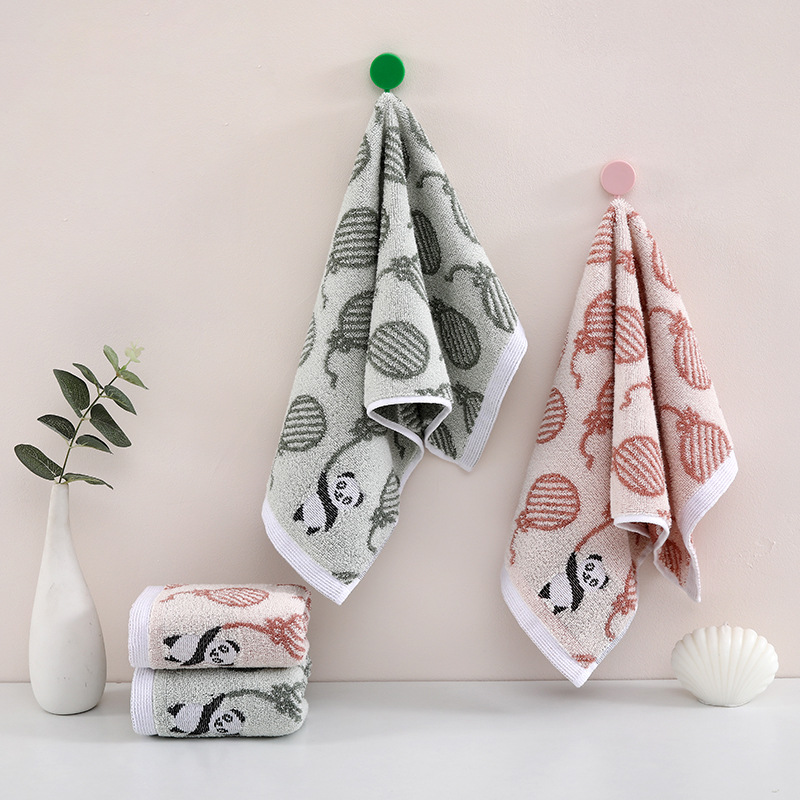 熊猫气球毛巾彩色纯棉洗澡女男情侣擦头发柔软洗脸家用吸水毛巾