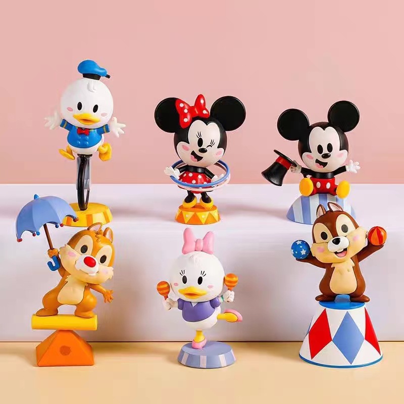 正版授权迪士尼100周年米奇马戏团儿童玩具玩偶卡通摆件米奇米妮