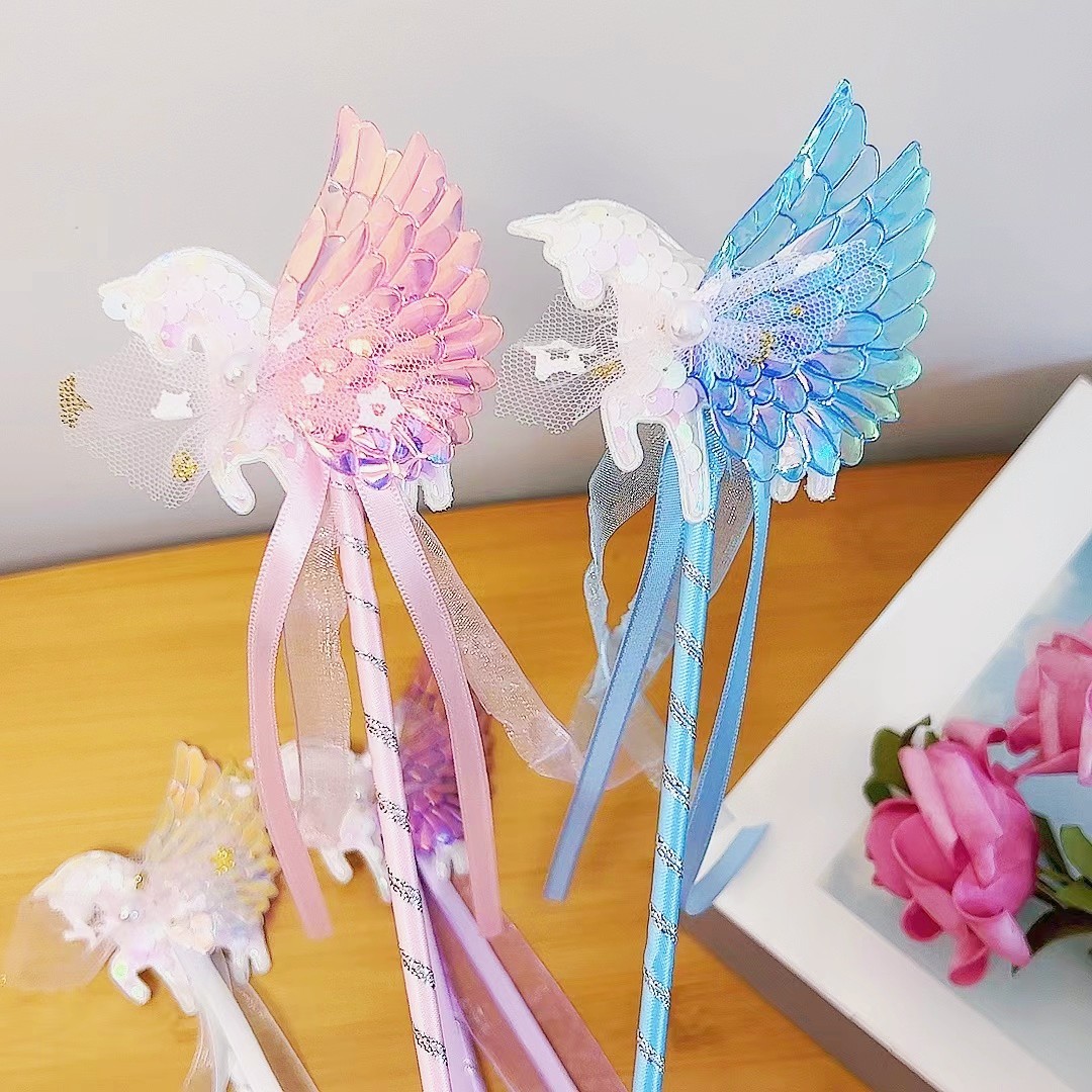 Children's Unicorn Butterfly Magic Wand Wings Princess Magic Wand Wholesale Factory Direct Sales