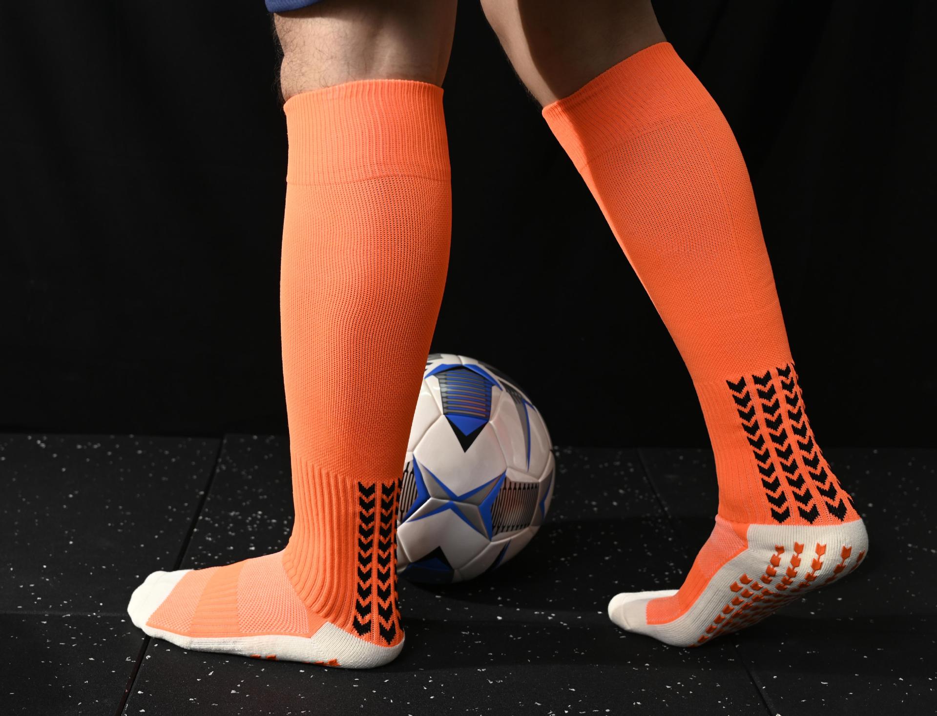 足球长筒袜防滑底毛巾底加厚男长筒运动足球袜吸汗成人儿童点胶袜