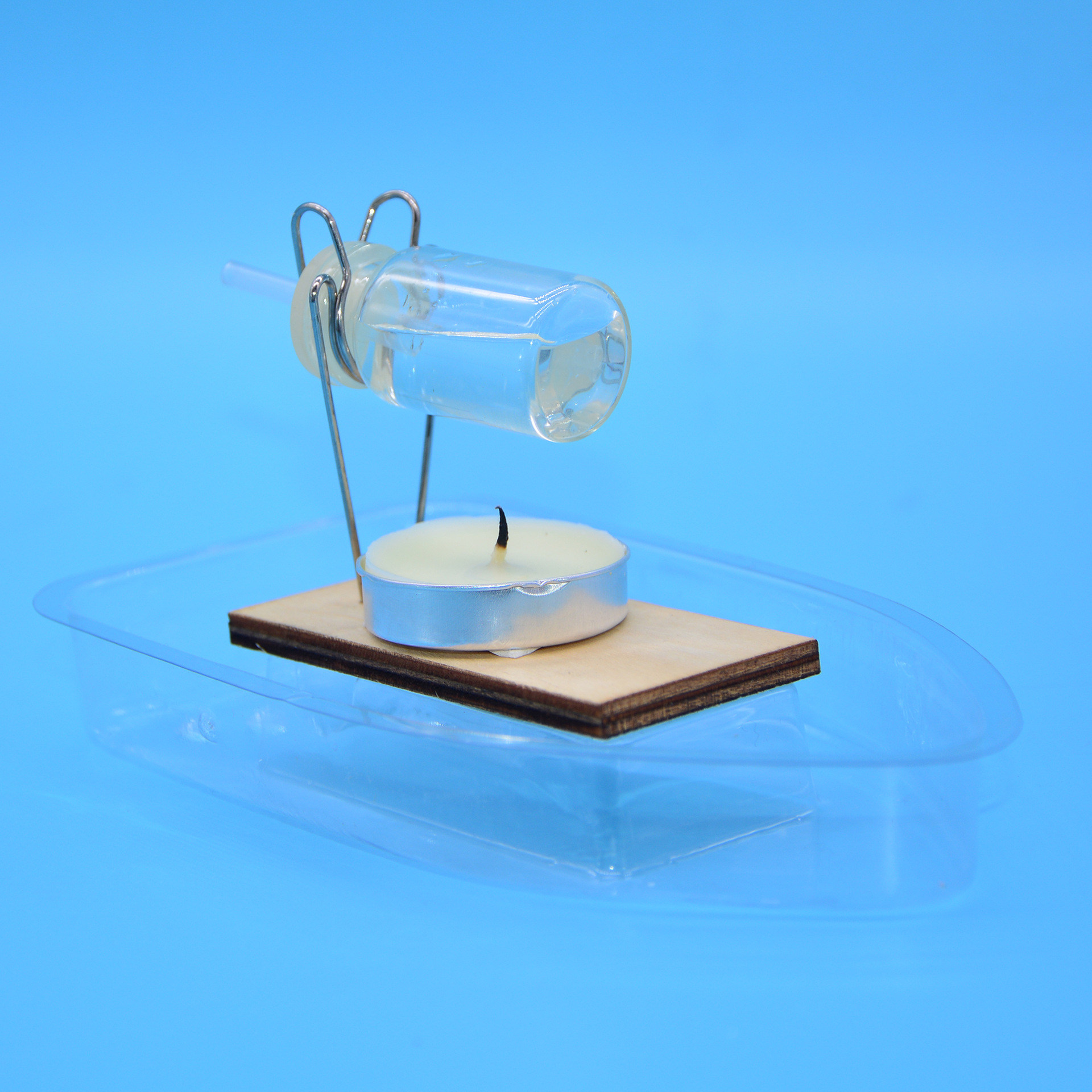 蒸汽船diy 儿童科学实验套装作业小实验玩具 stem科教玩具小制作