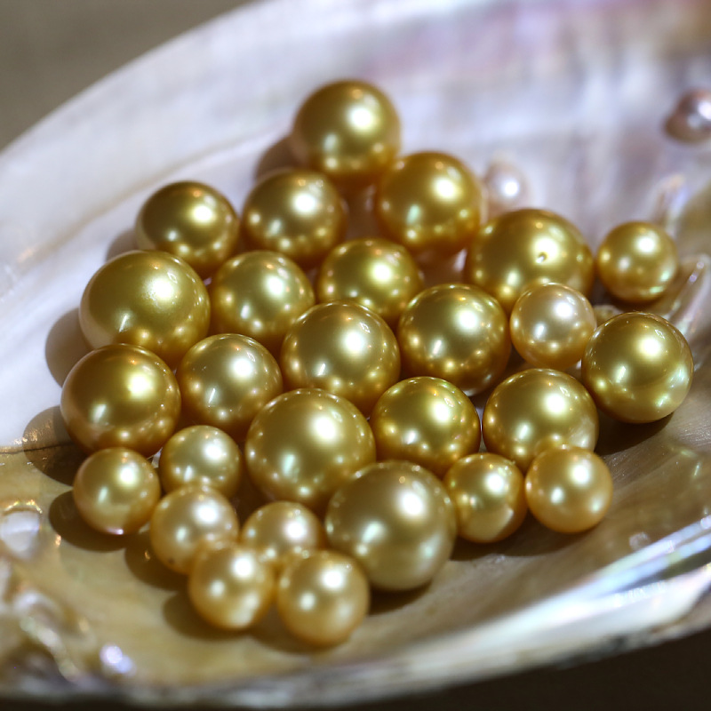 南洋金珠裸珠批发正圆无暇9-14mm茶金浓金香槟金色-阿里巴巴