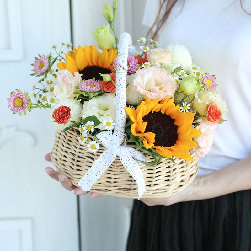 手提花篮生日玫瑰鲜花速递北京上海广州深圳杭州武汉成都同城配送