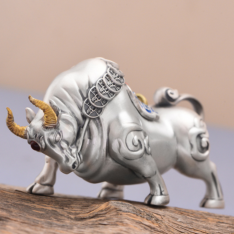 牛年招财牛摆扭转乾坤手把件办公室公司装饰品高档礼品-阿里巴巴