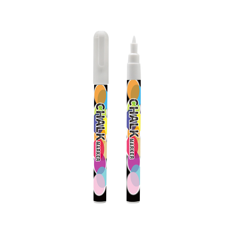 Cross-Border White Liquid Chalk Erasable Whiteboard Marker Kindergarten Graffiti Pen Water-Soluble Children's Color Fluorescent Pen