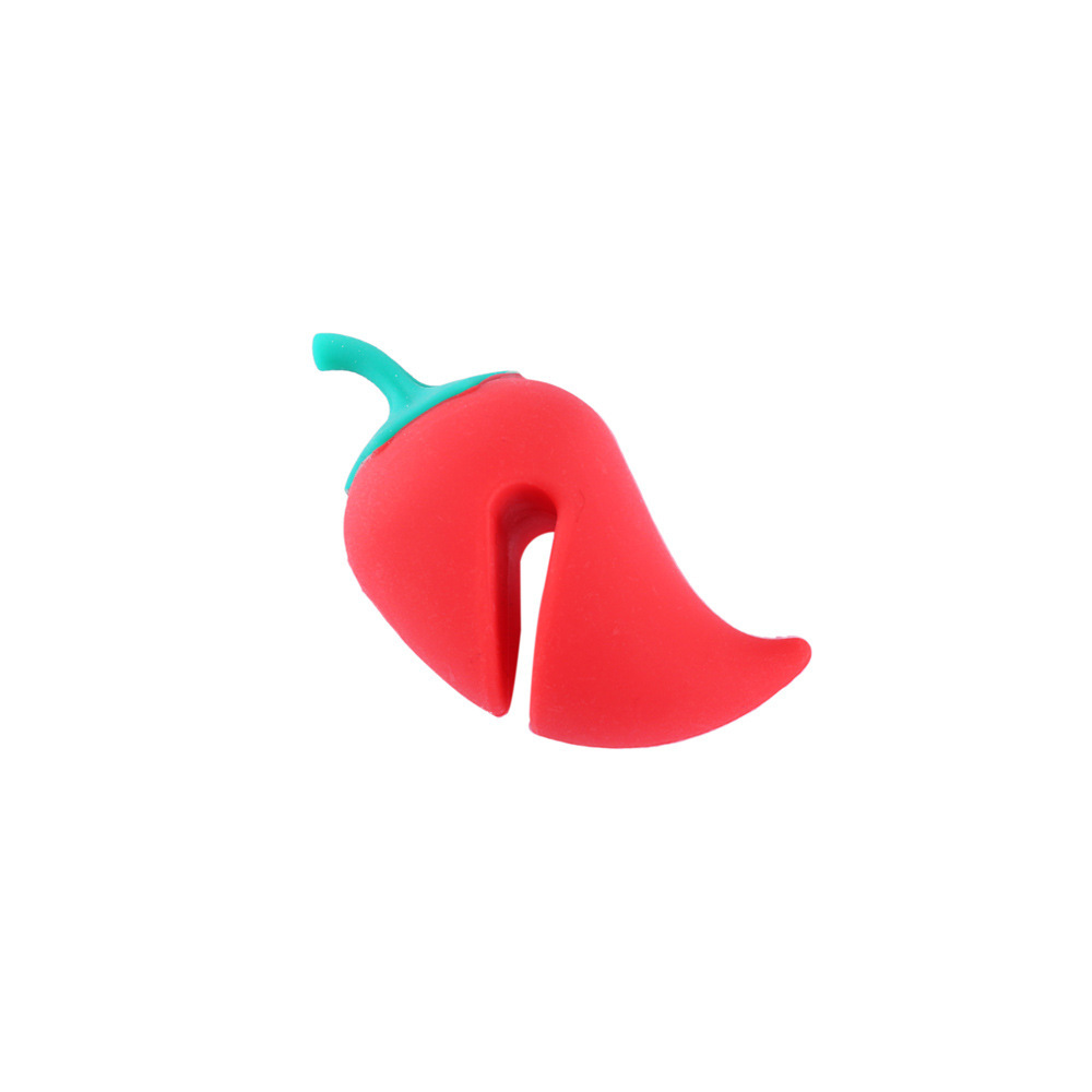 Creative Cute Pepper Shape Pot Lid Raised Silicone Anti-Overflow Device Kitchen Practical Fun Gadget