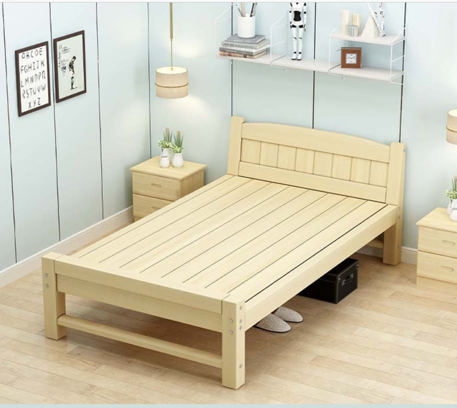 经济型实木儿童单人床家用1.2米8090宽90公分120小床男孩女孩宿舍