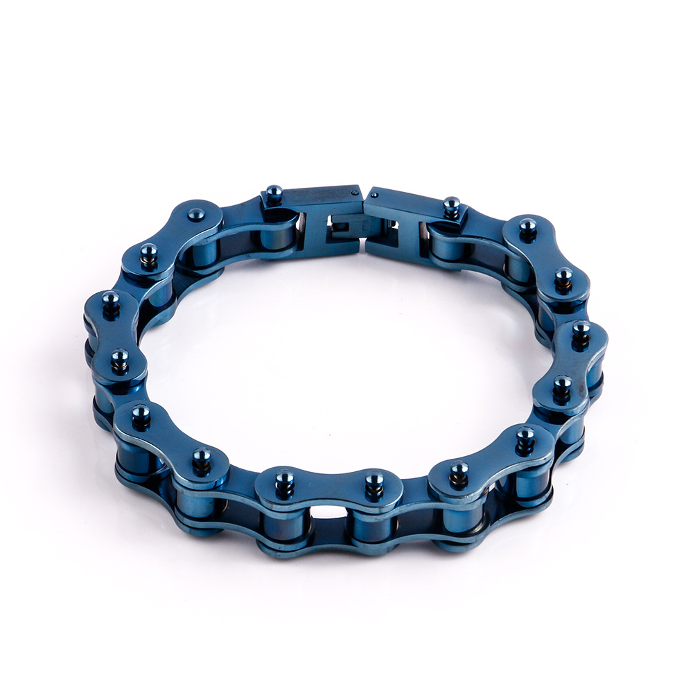单车链型手链 速卖通ebay热卖316l钛钢男士单车手链