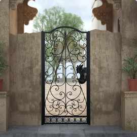 欧式铁艺大门庭院门别墅门花园对开门入户单开走廊铁门可