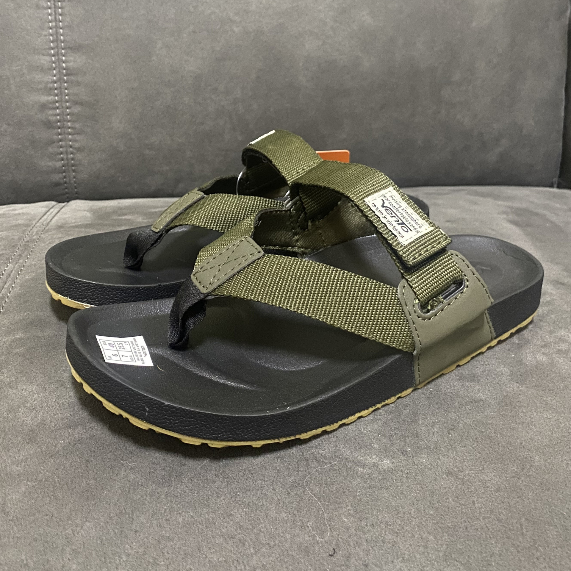 正品越南vento奔兔男士人字拖沙滩夹脚拖鞋02001