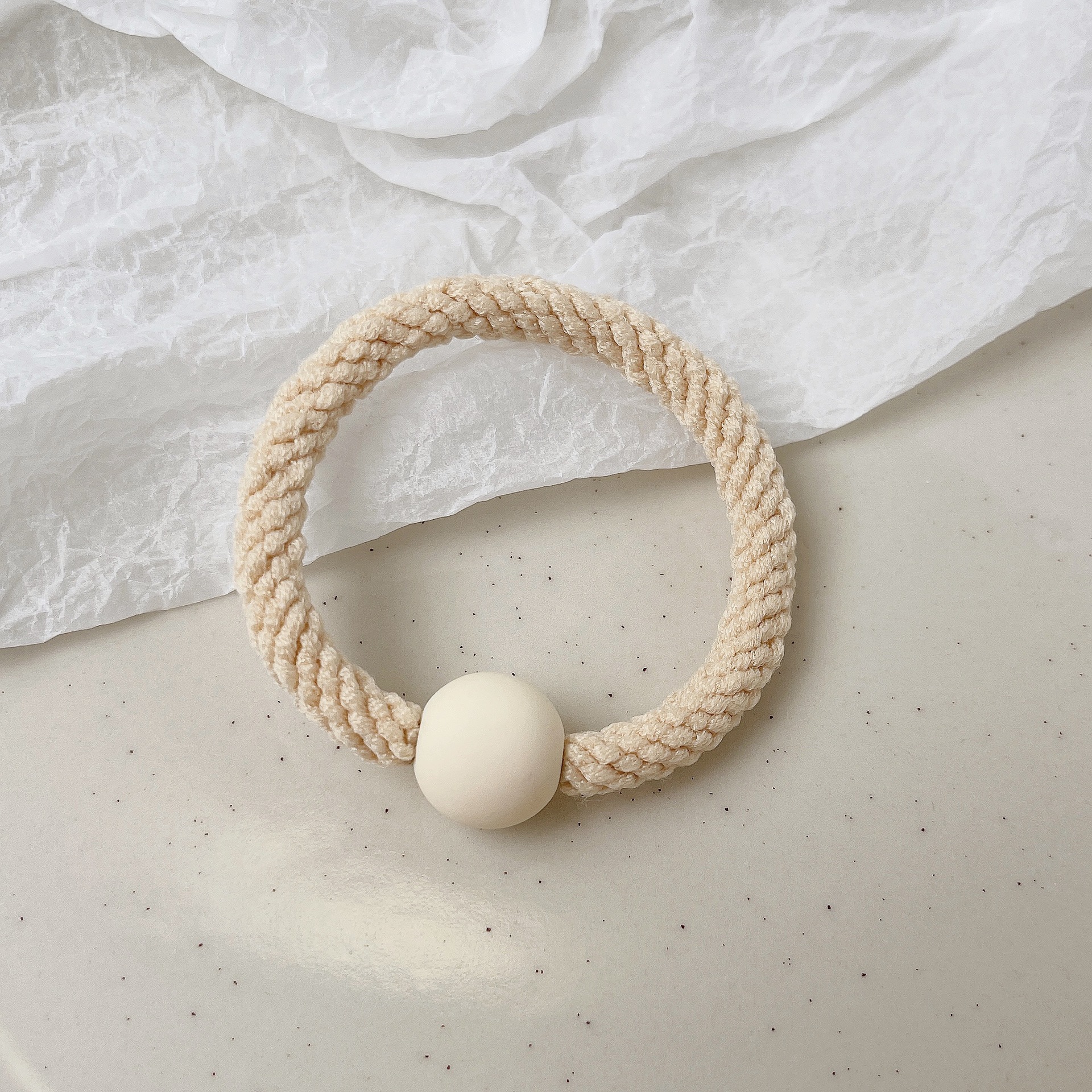 Korean Style Simple Wool Ins Hair Band Fashion Twist Head Rope Rubber Band Female Good-looking Hair Rope Hairware Wholesale