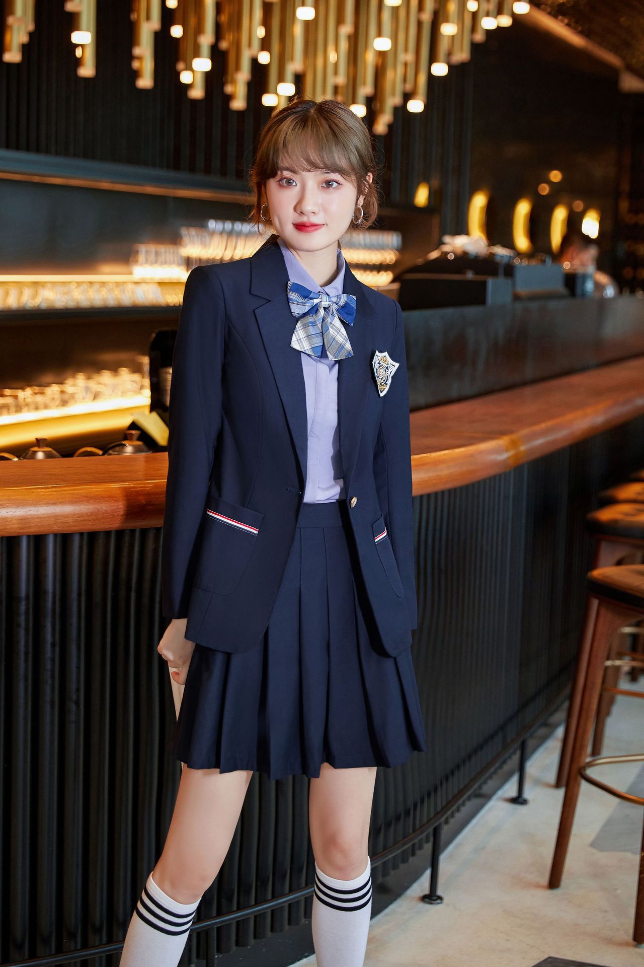 女装幼儿园老师园服秋装教师工作服新款幼师职业装套裙jk三件套