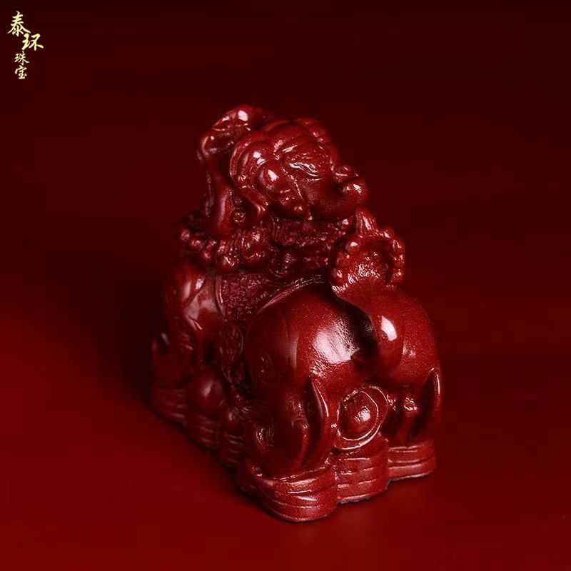 朱砂紫金砂貔貅摆件大号麒麟瑞兽-阿里巴巴