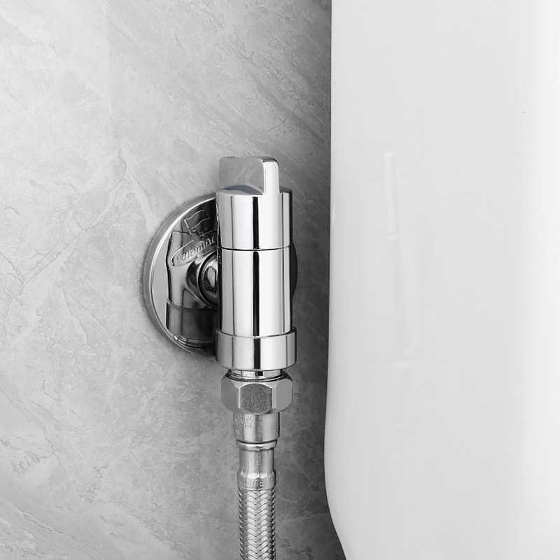 特短马桶角阀全铜4分6分智能马桶三角阀一进二出开关水阀门