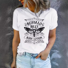 欧美夏季女装BUFFALO 蜜蜂印花圆领短袖T恤休闲时尚T恤外贸爆款