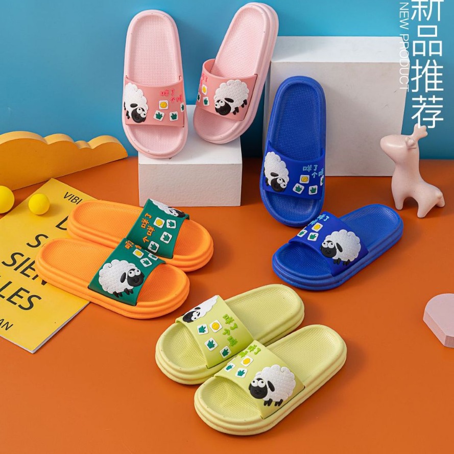 兴安舒适软底印花儿童拖鞋 男童女童家居室内洗澡 宝宝一字拖批发