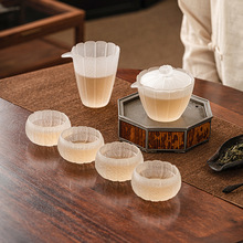 南瓜琉璃功夫茶具套装家用高档办公室泡茶具2023新款玻璃盖碗茶杯