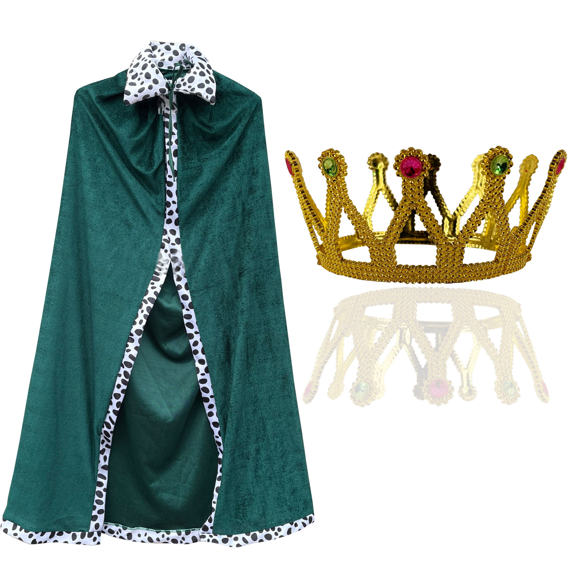 王子披风万圣节cosplay服装舞台装表演服男孩国王披肩皇冠头饰新