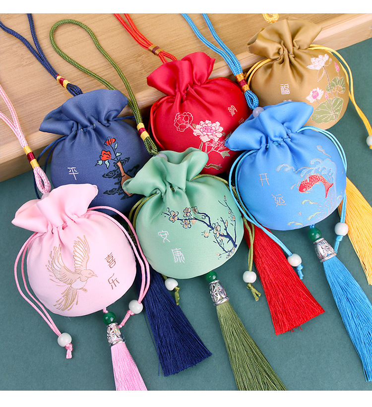 端午节艾草干花香包香囊空袋随身古风小荷包汽车香袋空袋可做logo