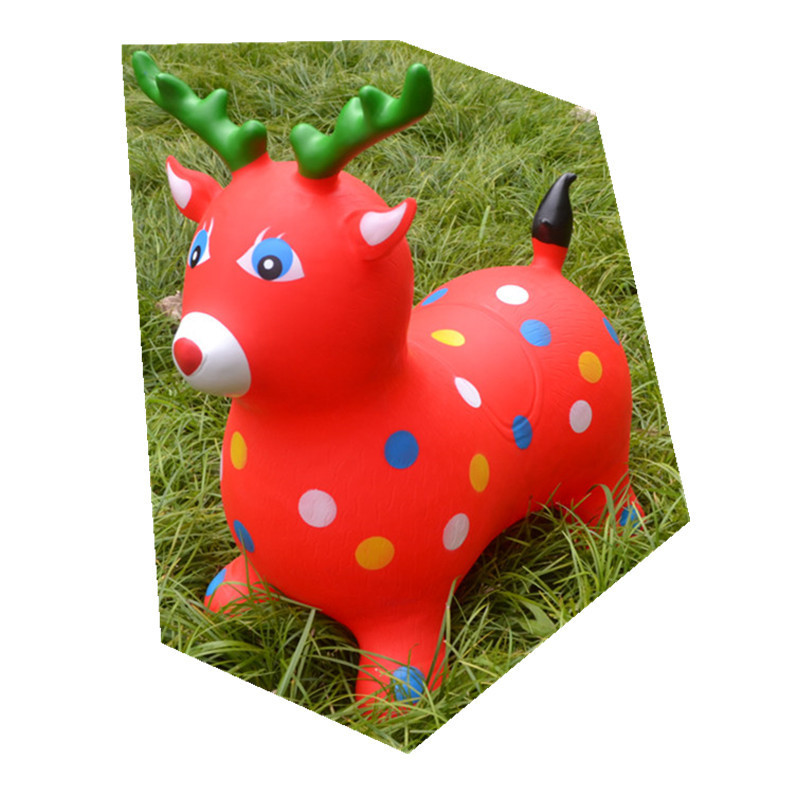 Factory Direct Inflatable Toys Thickened Jumping Animal Deer Wholesale Jumping Horse