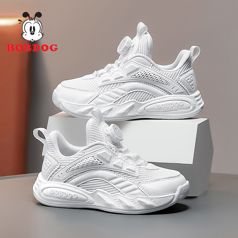 Babdou Genuine Children's Shoes Boys' White Shoes Mesh Spring and Autumn Girls' Casual Shoes Children's White Sneakers New