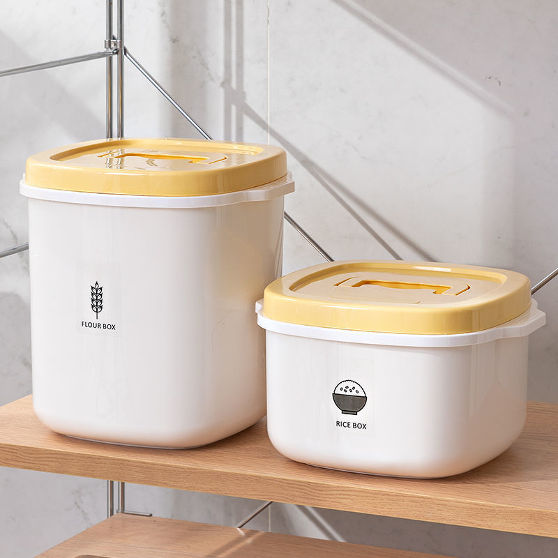 Multi-Functional Rice Bucket Insect-Proof Moisture-Proof Household Sealed Rice Bin Kitchen Coarse Cereals M Pot Rice Storage Box Flour Bucket
