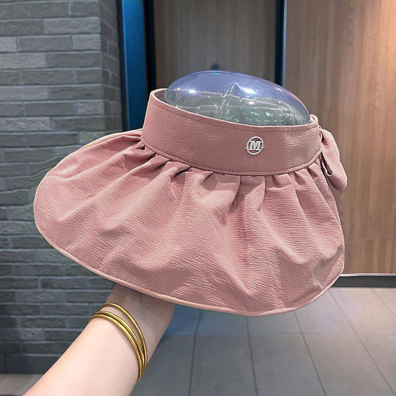 Summer Sun Hat Women's Fashion All-Match Face Cover Uv Topless Hat Internet Celebrity Uv Protection Sun Hat One Piece Dropshipping