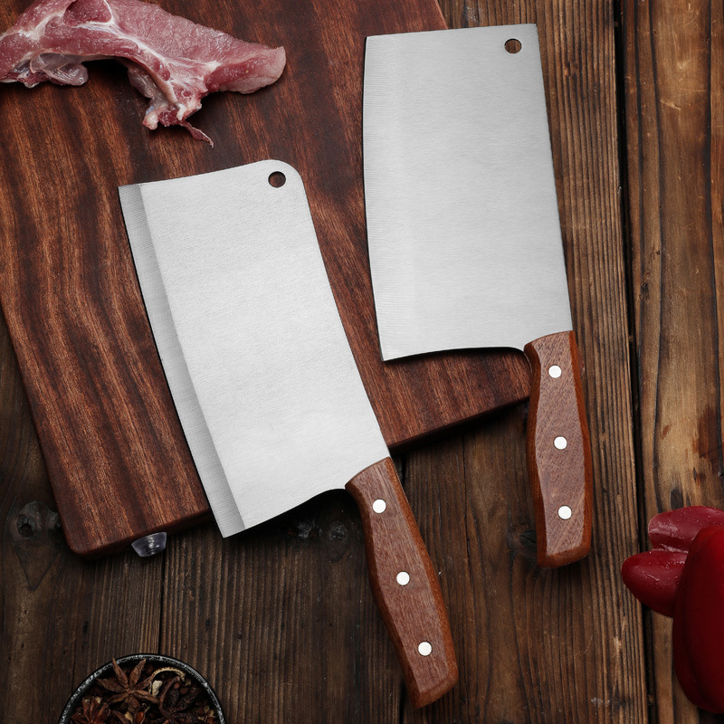 江湖砍切刀家用菜刀切菜切肉片切片刀木柄摆地摊砍钢管展示砍骨刀