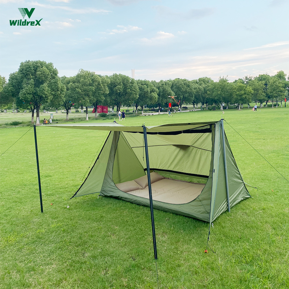 一件代发户外家庭无杆双人露营庇护所帐篷超轻双层防蚊野营帐篷