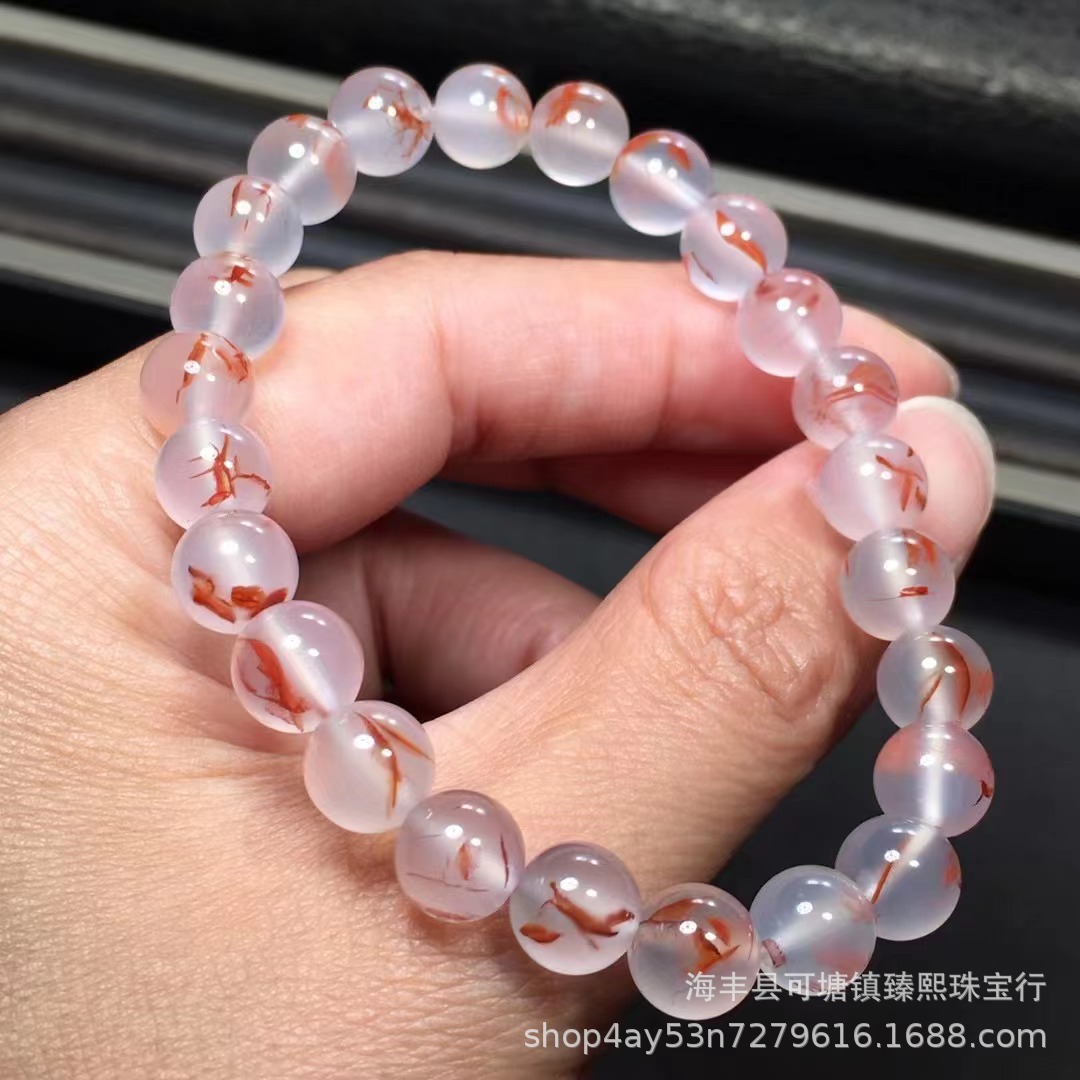 天然南红川料冰飘手链晶体通透南红批发-阿里巴巴
