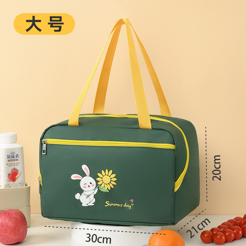 In Stock Long Portable Cartoon Insulated Bag Picnic Bag with Rice Cold Insulation Lunch Bag Insulation Oxford Cloth Thermal Bag