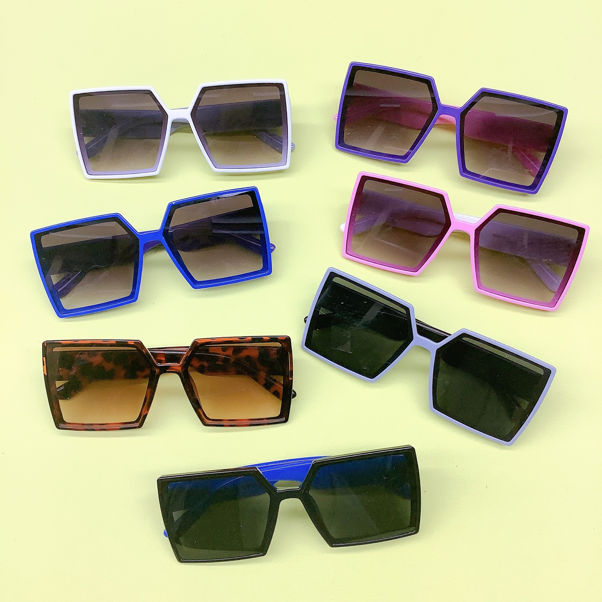 Children's New Sunglasses Large Frame Sun Protection Baby Sunglasses Box Contrast Color Children Retro UV Protection Glasses Fashion
