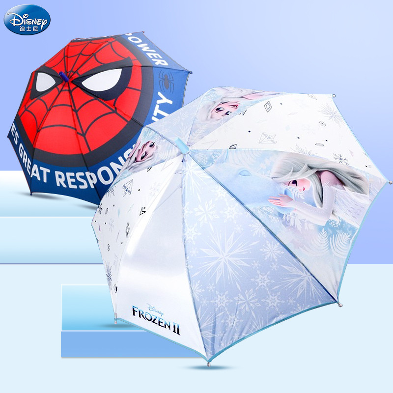 Disney E5408 Series Children Primary School Kindergarten Cute Cartoon Transparent Long Handle Umbrella