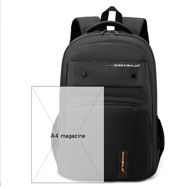 Cross-Border Business Backpack Nylon Backpack Men's Casual Business Trip Computer Bag Student Schoolbag Junior High School Custom Logo