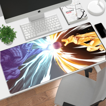 动漫游戏鼠标垫rgb发光超大号火影电脑桌垫卡通防滑键盘垫写字垫