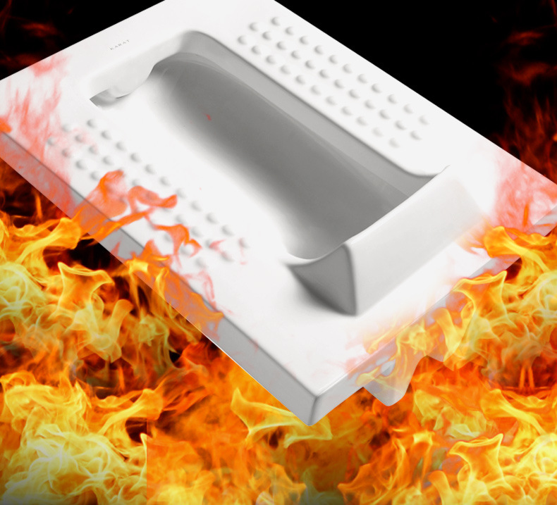 卡丽蹲便器大便器蹲坑式蹲便池大便器17199-m2带弯后出水前挡水